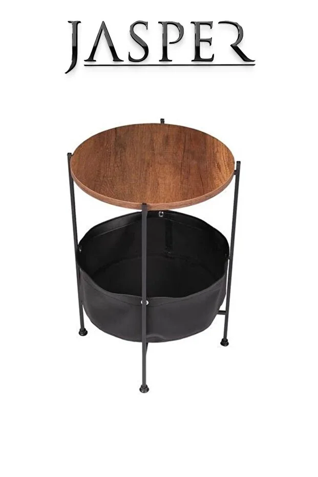 Jasper Latus Çift Katlı Altı Sepetli Yan Sehpa